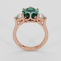 5.47 Ct. Bluish Green Sapphire Ring, 14K Rose Gold 3