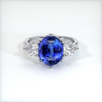 5.18 Ct. Blue Sapphire Ring, 10K White Gold 1