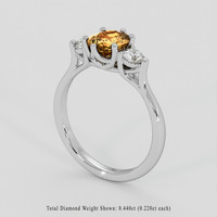 1.64 Ct. Yellowish Brown Sapphire Ring, 10K White Gold 2