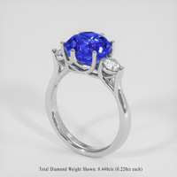 5.34 Ct. Blue Sapphire Ring, 14K White Gold 2