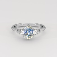 2.25 Ct. Bi Color Sapphire Ring, 14K White Gold 1