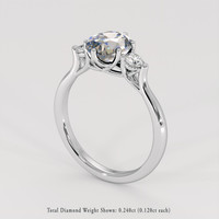 2.25 Ct. Bi Color Sapphire Ring, 14K White Gold 2
