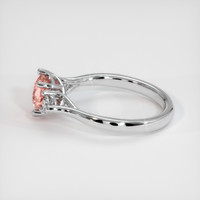 1.09 Ct. Padparadscha Sapphire Ring, 14K White Gold 4