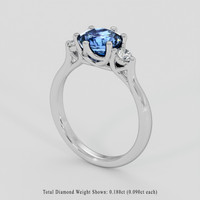 1.98 Ct. Blue Sapphire Ring, 14K White Gold 2