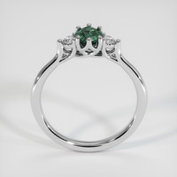 0.72 Ct. Green Sapphire Ring, 14K White Gold 3