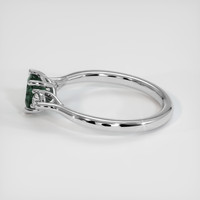 0.72 Ct. Green Sapphire Ring, 14K White Gold 4