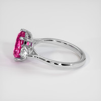 2.63 Ct. Pink Sapphire Ring, 14K White Gold 4
