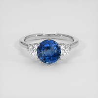 2.21 Ct. Blue Sapphire Ring, 14K White Gold 1