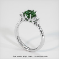 1.66 Ct. Green Sapphire Ring, 14K White Gold 2