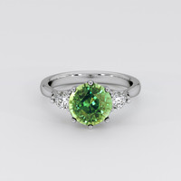 3.99 Ct. Green Sapphire Ring, 14K White Gold 1