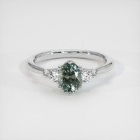 1.03 Ct. Sapphire Ring, 14K White Gold 1