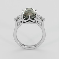 5.69 Ct. Greenish Brown Sapphire Ring, 14K White Gold 3