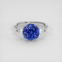 5.34 Ct. Blue Sapphire Ring, 18K White Gold 1