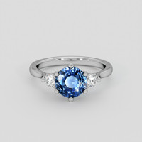 1.98 Ct. Blue Sapphire Ring, 18K White Gold 1