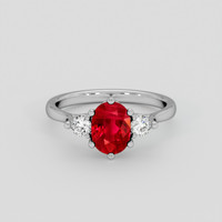 1.32 Ct. Ruby Ring, 18K White Gold 1