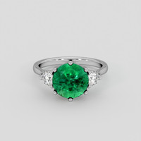 4.36 Ct. Emerald Ring, 18K White Gold 1