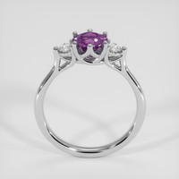 1.38 Ct. Pinkish Purple Sapphire Ring, 18K White Gold 3