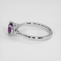 1.38 Ct. Pinkish Purple Sapphire Ring, 18K White Gold 4
