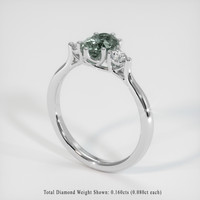 1.03 Ct. Sapphire Ring, 18K White Gold 2