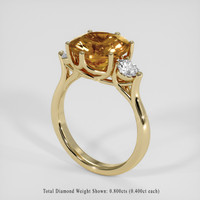 6.49 Ct. Yellowish Brown Sphene (Titanite) Ring, 10K Yellow Gold 2
