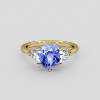 2.86 Ct. Blue Sapphire Ring, 10K Yellow Gold 1