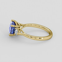 2.86 Ct. Blue Sapphire Ring, 10K Yellow Gold 4