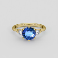 2.56 Ct. Blue Sapphire Ring, 10K Yellow Gold 1