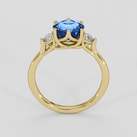 2.56 Ct. Blue Sapphire Ring, 10K Yellow Gold 3