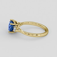 2.56 Ct. Blue Sapphire Ring, 10K Yellow Gold 4