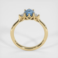 0.90 Ct. Greyish Blue Sapphire Ring, 10K Yellow Gold 3