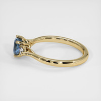 0.90 Ct. Greyish Blue Sapphire Ring, 10K Yellow Gold 4