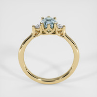 0.82 Ct. Greyish Blue Sapphire Ring, 10K Yellow Gold 3