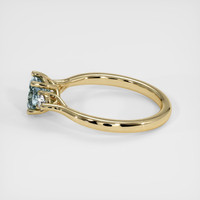 0.82 Ct. Greyish Blue Sapphire Ring, 10K Yellow Gold 4