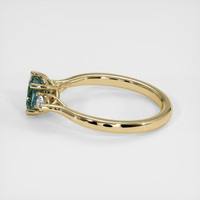0.82 Ct. Greyish Blue Sapphire Ring, 10K Yellow Gold 4