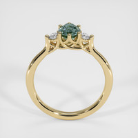0.76 Ct. Bluish Green Sapphire Ring, 10K Yellow Gold 3