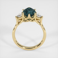 2.52 Ct. Greenish Blue Sapphire Ring, 10K Yellow Gold 3