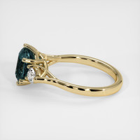 2.52 Ct. Greenish Blue Sapphire Ring, 10K Yellow Gold 4
