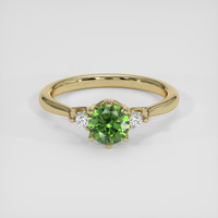 1.20 Ct. Green Demantoid Garnet Ring, 14K Yellow Gold 1