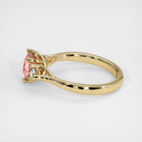 1.09 Ct. Padparadscha Sapphire Ring, 14K Yellow Gold 4