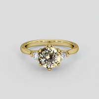 1.77 Ct. Brown Sapphire Ring, 14K Yellow Gold 1