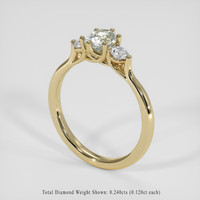 0.78 Ct. Bi Color Sapphire Ring, 14K Yellow Gold 2