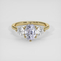 1.30 Ct. Bluish Purple Sapphire Ring, 14K Yellow Gold 1