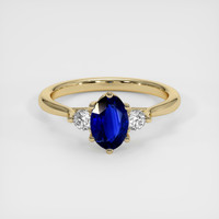 0.77 Ct. Sapphire Ring, 14K Yellow Gold 1