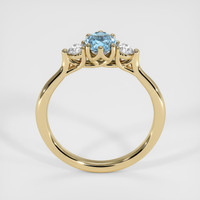 0.78 Ct. Greenish Blue Sapphire Ring, 14K Yellow Gold 3
