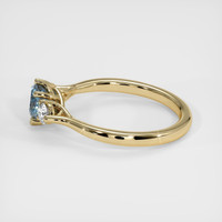 0.78 Ct. Greenish Blue Sapphire Ring, 14K Yellow Gold 4
