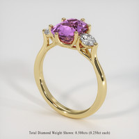 3.17 Ct. Sapphire Ring, 14K Yellow Gold 2