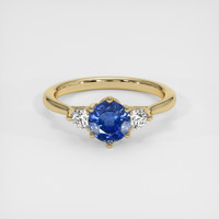 1.24 Ct. Blue Sapphire Ring, 18K Yellow Gold 1