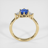 1.24 Ct. Blue Sapphire Ring, 18K Yellow Gold 3
