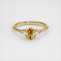 0.63 Ct. Sapphire Ring, 18K Yellow Gold 1