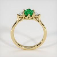 0.62 Ct. Emerald Ring, 18K Yellow Gold 3